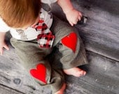 Valentines Day Baby Boys Heart Knee Patch pants - Photo Prop, Baby Boy Gift, Valentine - shopantsypants