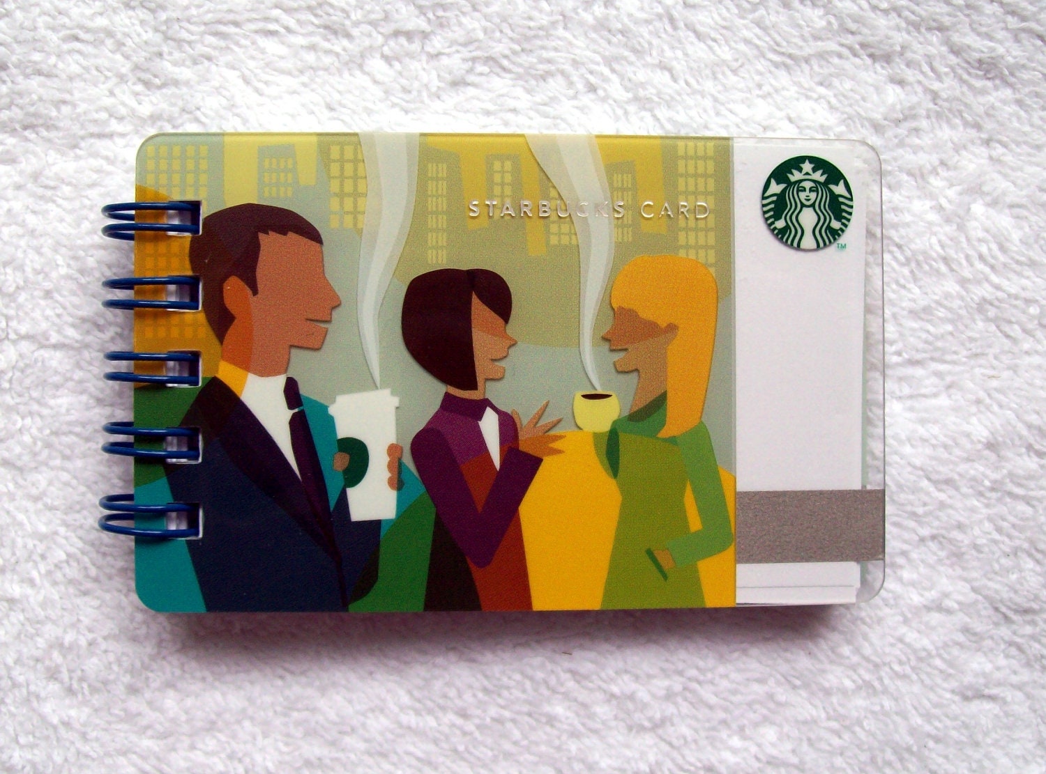 Recycled Starbucks Coffee Connections Gift Card Notepad - writeaboutit