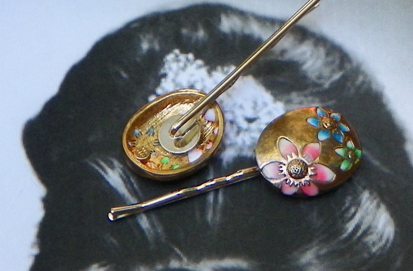 Decorative Spring Bridal Vintage Flower Bobby Pins
