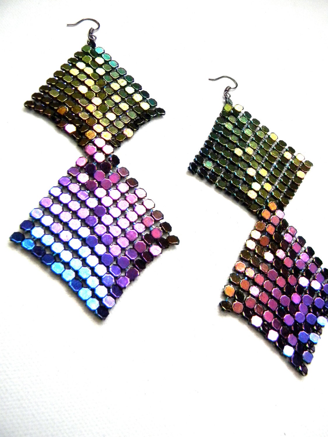 MIAMI NIGHTS Metal Mesh Ombre Earrings