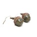 Autumn Acorn Earrings, Hand-Sculpted Green Soapstone with Natural Cap