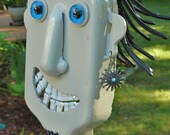 Found object welded garden art, Bicycle Bruce