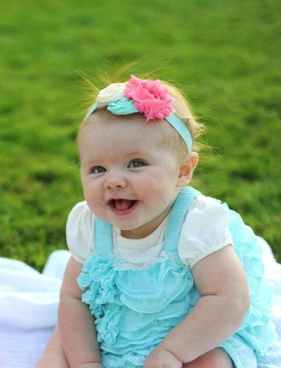 Baby Headband... Baby Girls Headband - Newborn Headband - Infant Headband - Rose Headband - Headband