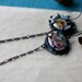 Les Jardins earrings- Handmade, Rustic Jewelry, Solid Copper, Assemblage, Mixed Media, Floral Pottery,Porcelain,Garden, Romantic