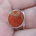 Natural Sponge Coral ring - Adjustable Sterling Silver stone Ring