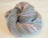 Handspun Yarn - Shores Edge - Pink, Natural, browns, green and blue - Subtle shades