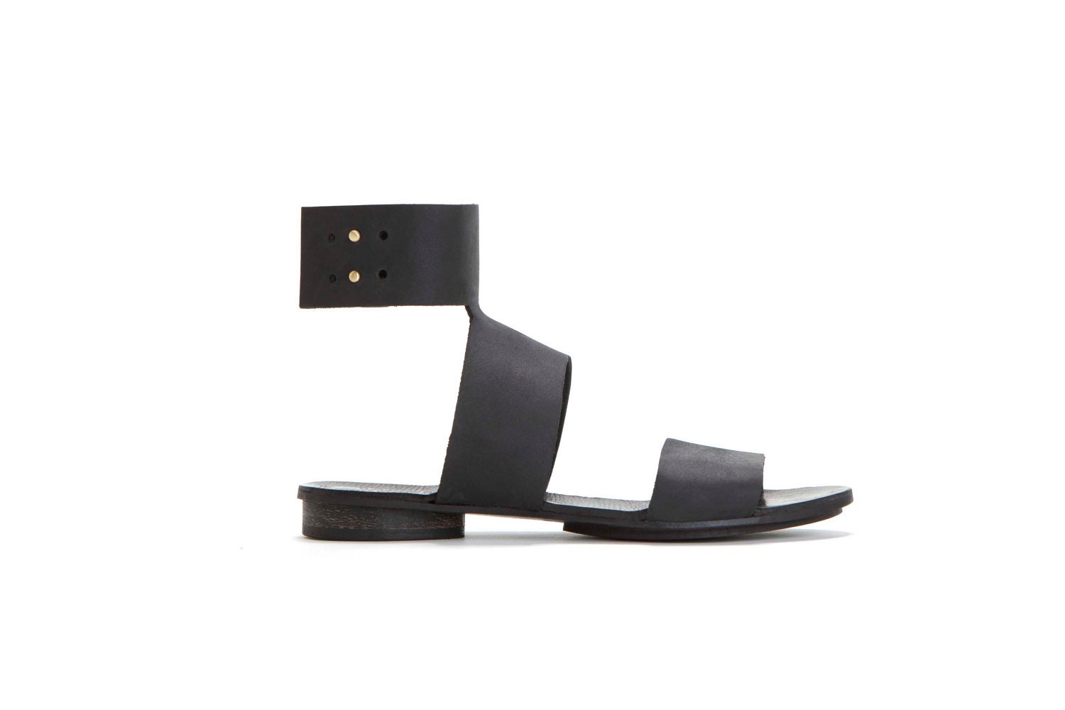 SALE 30% Black women collar sandals