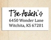 Custom Return Address Stamp - Dots font 2 x 1 inch