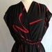 RESERVED 4 Jen Wofford///Vintage//80s//Black//Red//Sheer//Elastic Waist//Party//Cocktail//Dress