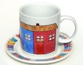 Village Houses Mug And Plate Set