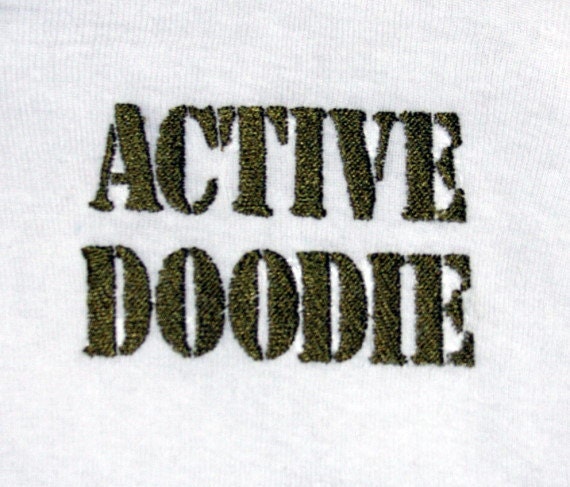 Active Doodie embroidered onesie