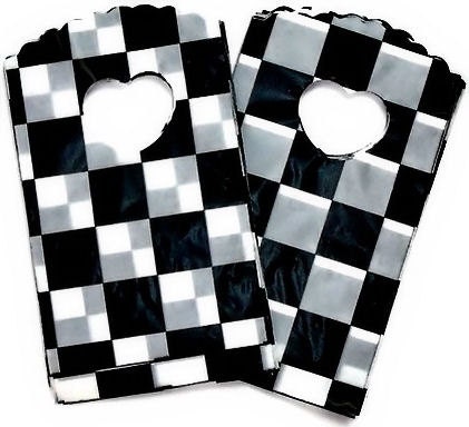 Small Checkered Flag Bags 15x9cm 50 count by BodegaBaySupplies