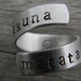 Hakuna Matata//The original twist aluminum ring