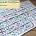 Instant Download PDF Crochet Pattern: Jans' Pretty Pastels Baby Blanket, easy UK instructions with HanJan crochet tutorial