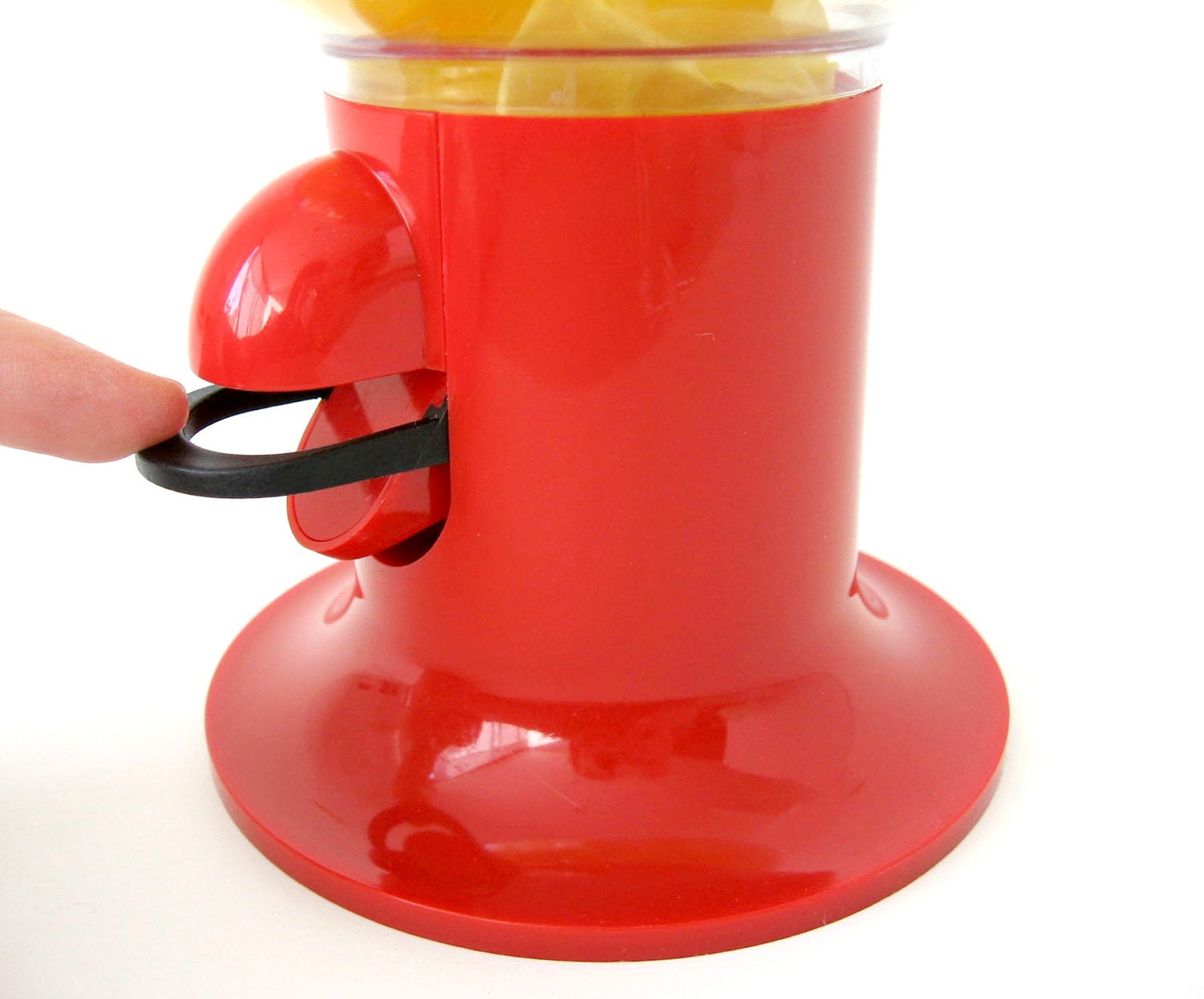 Danish Modern Red Termotex Dispenser / Carousel Nut Snack Candy Dispenser / Space Age Plastic / Kartell Panton Guzzini Heller