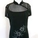Vintage, Black long dress with silver flowers, Two dresses Size 6