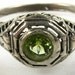 Silver Peridot Filigree Ring