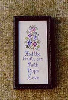 The Workbasket Cross Stitch Chart, Vineyard, Faith Hope Love Sampler, Floral