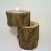 Proposal Ring Box, Ring Bearer Box, Jewelry Box, Rustic Log Tealight Candle Holder