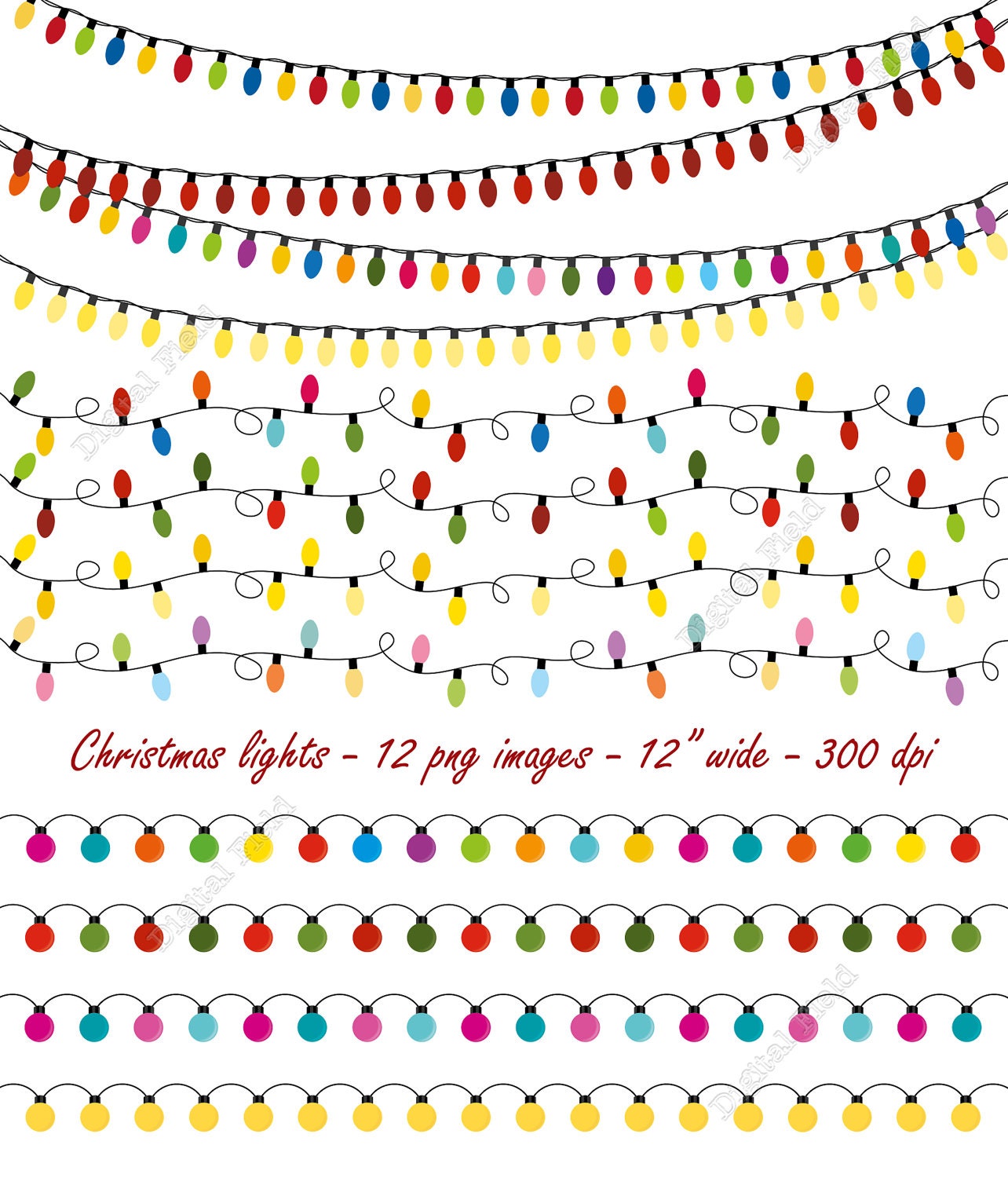 string of christmas lights clipart - photo #31