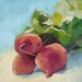 Kitchen Still Life Oil Painting of Red Beets 8 x 8