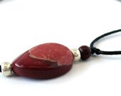 Brecciated Jasper Adjustable Pendant (waxed cotton cord)