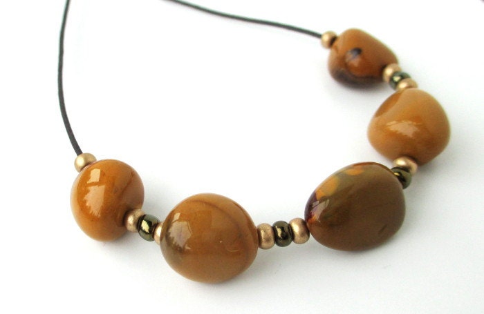 Mookaite Jasper Sliding Stone Adjustable Necklace (gold)
