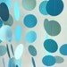 Paper Garland, Blue, birthday party decoration, 10'