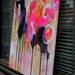 Contemporary Modern Mixed Media Abstract Painting Art by JUURI 20 x 20 x .75"