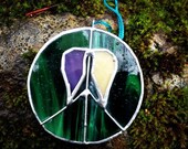 Peace, Love and Harmony Holiday Ornament/Suncatcher