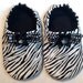 Zebra Baby Girl Shoes with Diamonds