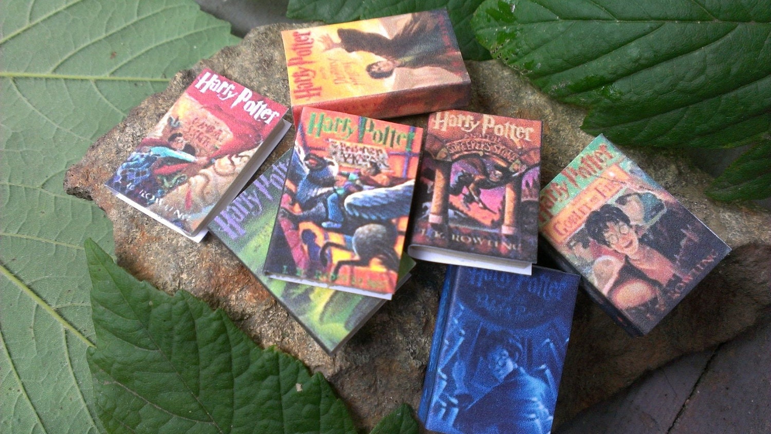 Miniature Books - Dollhouse - Harry Potter - 7 books