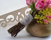 Vintage Eggplant and Brown Floral Fabric Bouquet Wrap