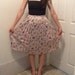 Vintage High Waisted Pleated Floral Skirt