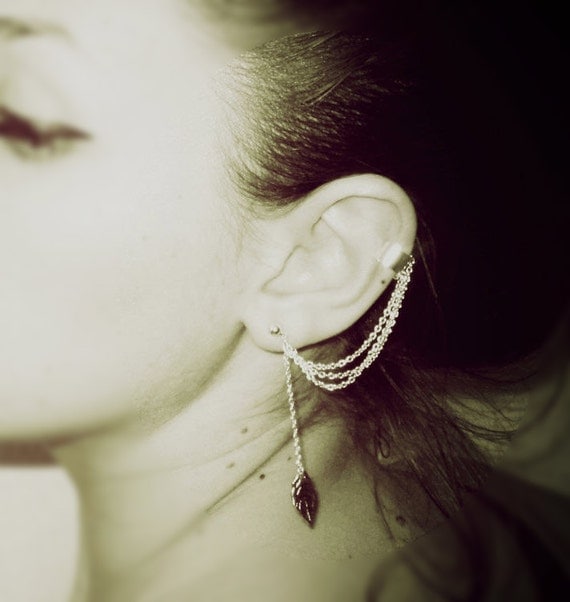 EAR CUFF - Simple Leaf Ear Cuff ( A2 )