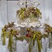 Shabby chic Victorian lamp shade decorated recycled materials tattered home decor OOAK Anita Spero
