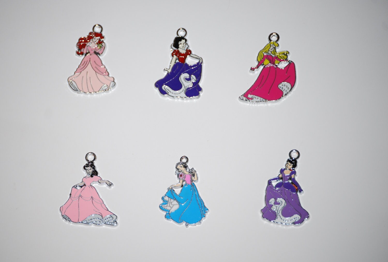 Six Beautiful Disney Princess Charms Snow White Ariel by rebhmn