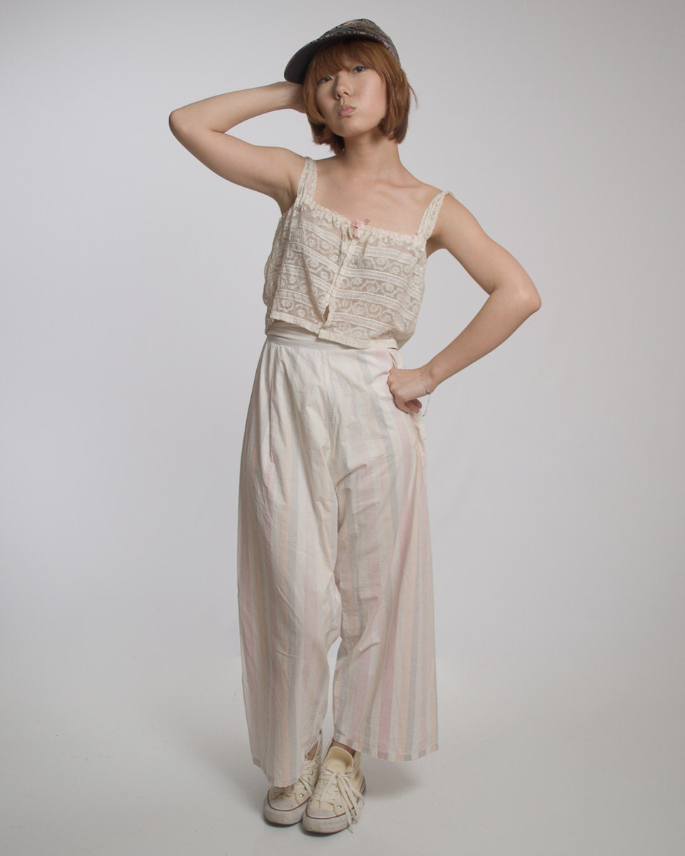 Edwardian Sheer Lace Camisole with Ribbon
