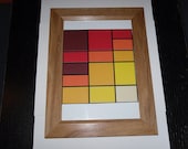 Coloured blocks - Seasons, A4 Print, original design, options available