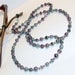 Shades of Gray and Purple Pearls Beaded Eyeglass Chain Office ID Badge Lanyard eyeglass lanyard id eyeglasses chain holder