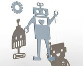 Robot Love Mobile in Recycled Eco Plastic