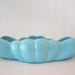 Vintage TURQUOISE Oblong Pottery Dish Planter Mad Men Chic Cottage Chic