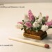 Dollhouse flower arrangement - White & Purple Lilacs - 1:12 miniature flowers (GF17)