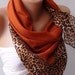 Brick Color-Leopard. Very Soft cotton fabric.