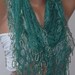 Gorgeous Scarf Emerald - lace and Elegance Scarf - with Lace Edge