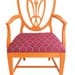Vintage Refurbished Shield Back Orange Arm Chair