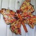 On Sale....Table Leg Butterfly Wall or Garden Art- Orange, yellow, purple tie-dye