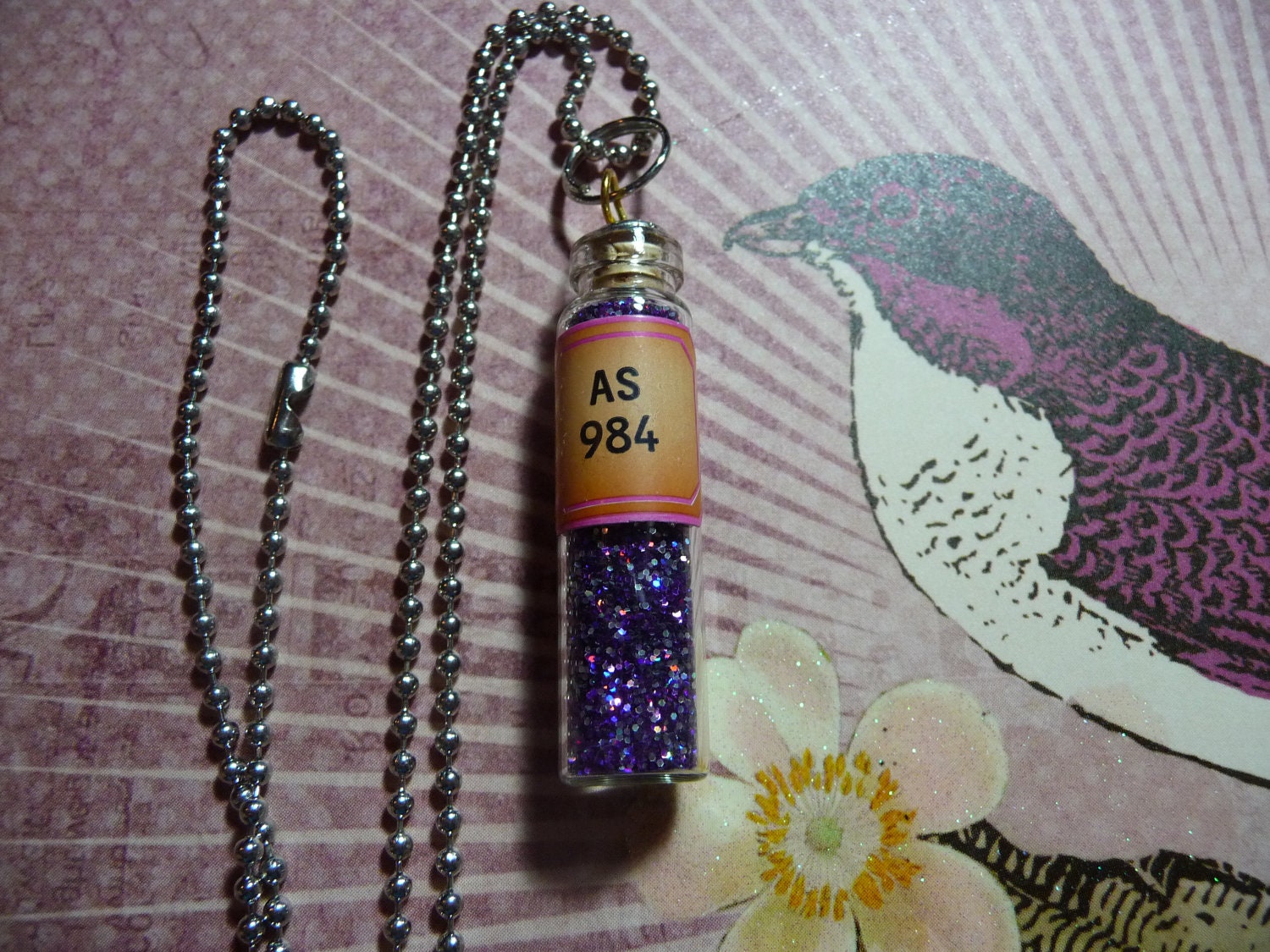 Scientific Purple Dust Necklace by vintagerust