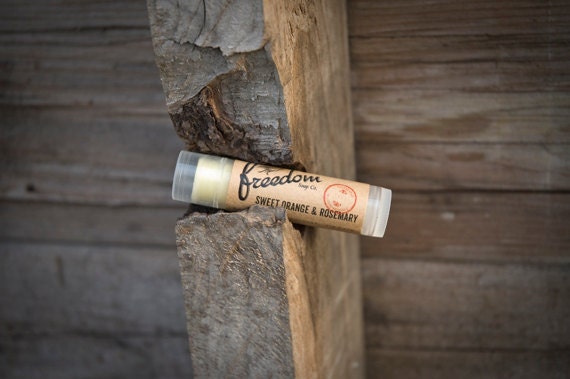 Sweet Orange & Rosemary Lip Balm, All Natural, Handmade, Hand-Crafted