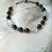 Healing Magnetic Hematite & Dichroic Glass Bracelet
